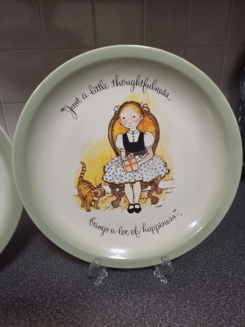 Holly Hobbie Collector Plates – "Happiness" Theme Set Of 2 - Picture 6 of 9